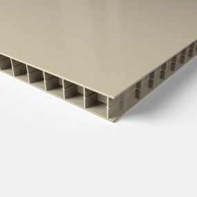 Polystone® P CubX® PP Multiwall / ribbeplade grå - 