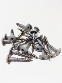 Skrue t/montage alusandwich 4,8x35mm , VE: 100 St. alumetallic 9006 Til metal m/borespids1, Skive - 