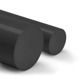 PA 6 stang, ekstruderede, Sort - PA