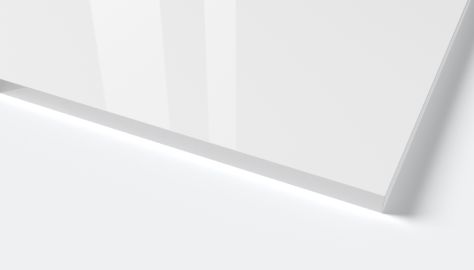 K&ouml;madur ES Plade Hvid 669 blank - PVC