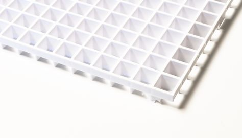 Lasergitter 15 x 15 opal 1210 x 600 x 13 mm - Gitter til lasersk&aelig;ring