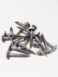 Skrue t/montage alusandwich 4,8x35mm , VE: 100 St. alumetallic 9006 Til metal m/borespids1, Skive - Montering