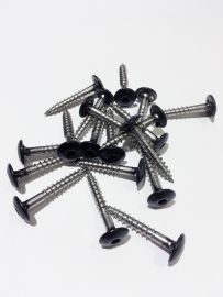 Skrue t/montage alusandwich 4,8x35mm , VE: 100 St. sort 9005 Til metal m/borespids1, Skive - Aluminiumsskruer